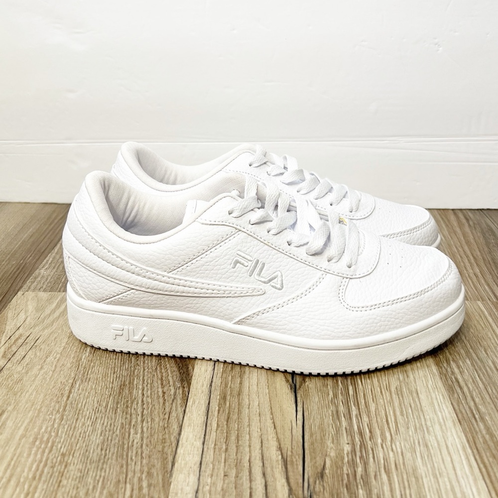 Fila A-low All White Platform Shoe Sneakers 5CM01116-100 Women's Size 8.5